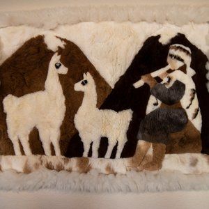 ALPACA WOOL RUG, MADE IN PERU